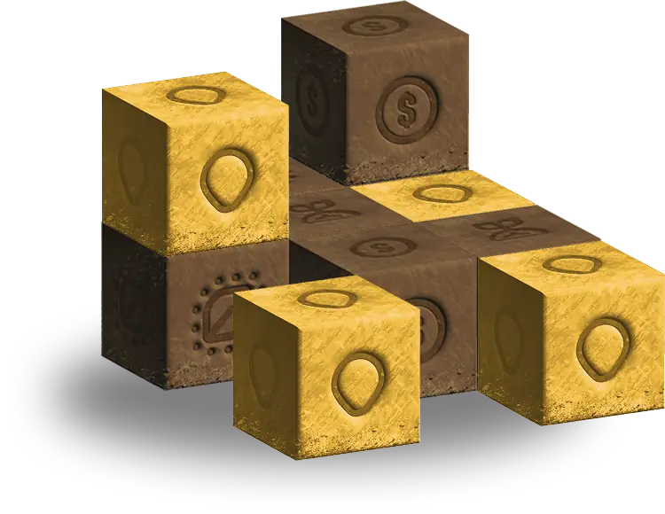 Blue and charcoal nutrition blocks